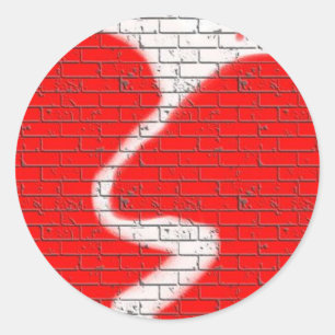 Sticker Rond Je te manque, Amour de Flamme Jumelle Cœur Brisé R