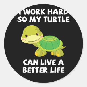Sticker Rond Je Travaille Dur Pour Que Ma Turquie Puisse Vivre