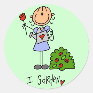 Sticker Rond Je Tshirts de jardin et Cadeaux