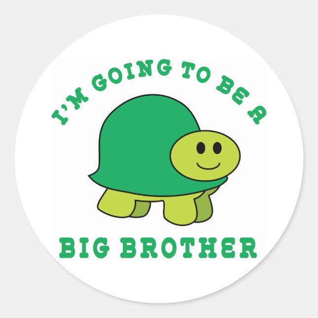 Sticker Rond Je vais être un grand frère (Devant)