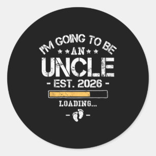Sticker Rond Je vais être un oncle 2026 - Annonce de nouveau bé
