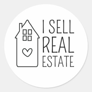 Sticker Rond Je Vends Maison Promotionnelle Immobilier
