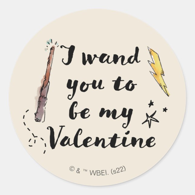 Sticker Rond Je Veux que Tu Sois Ma Saint-Valentin (Devant)