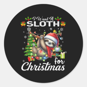 Sticker Rond Je Veux Un Parfum Pour Noël De Mignons Cadeaux Noë