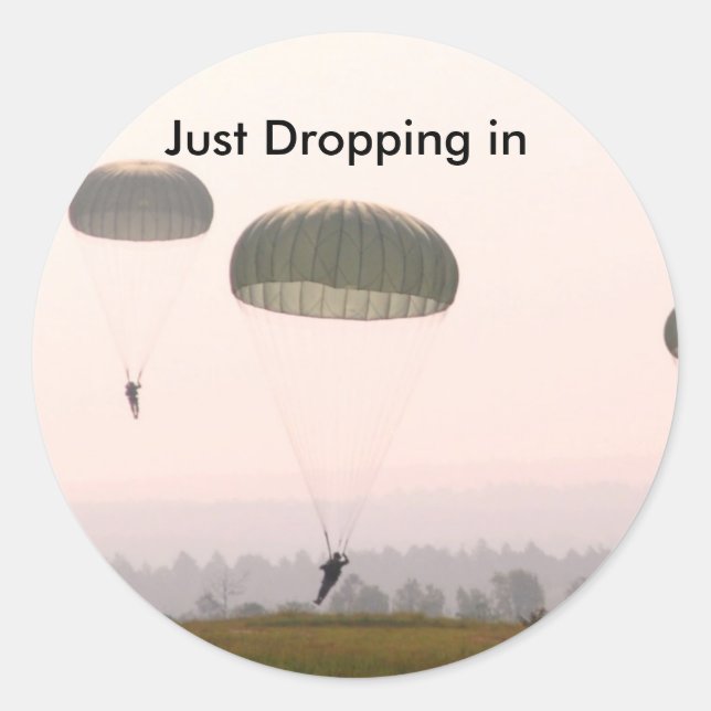 Sticker Rond Je viens de déposer (Devant)