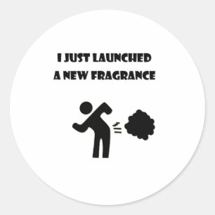 Sticker Rond Je viens de lancer un nouveau parfum