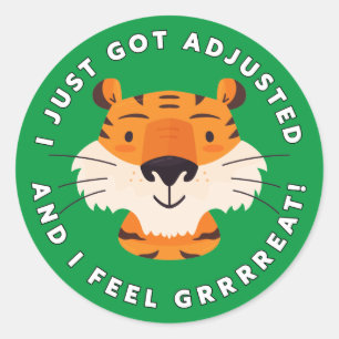 Sticker Rond Je Viens D'Être Ajusté Et Je Me Sens Grande Chir