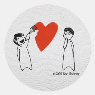 Sticker Rond Je vois un mur blanc