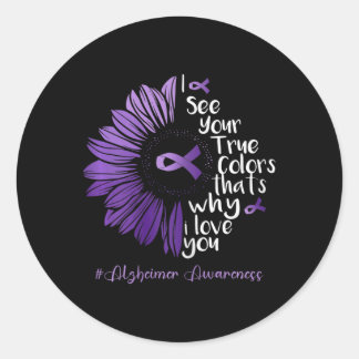 Sticker Rond Je vois votre vraie couleur Heimerheimer Tournesol