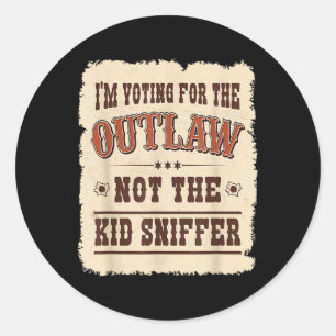 Sticker Rond Je Vote Pour Le Vote De L'Outlaw Et Non Pour Le Sn