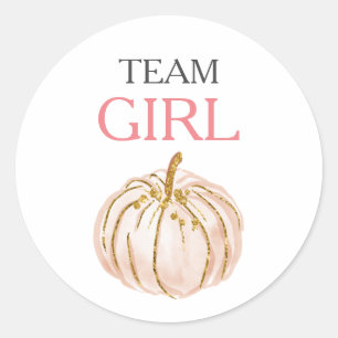 Sticker Rond Je VOTE ROSE Genre Révélation Baby shower Étiquett