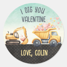 Je vous ai creusé Valentine Dumptruck Construction