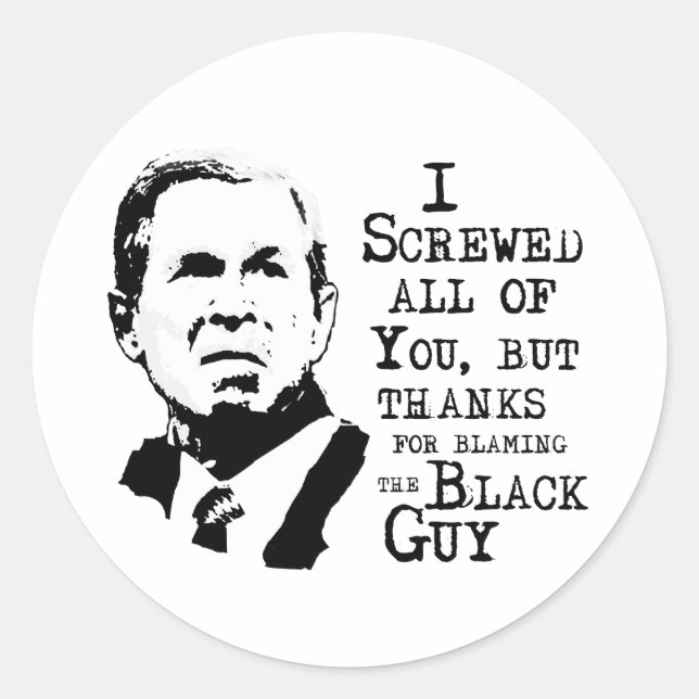 Sticker Rond Je vous ai tous défoncés mais merci d'avoir blâmé  (Devant)