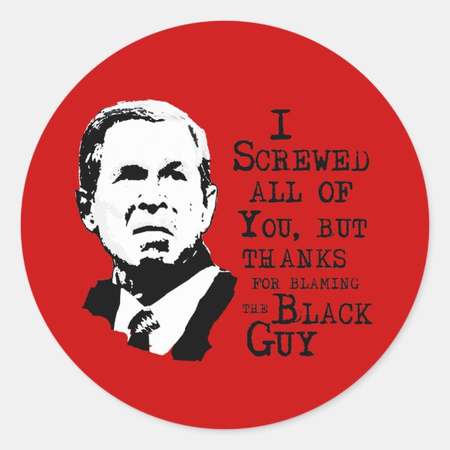 Sticker Rond Je vous ai tous défoncés mais merci d'avoir blâmé  (Devant)