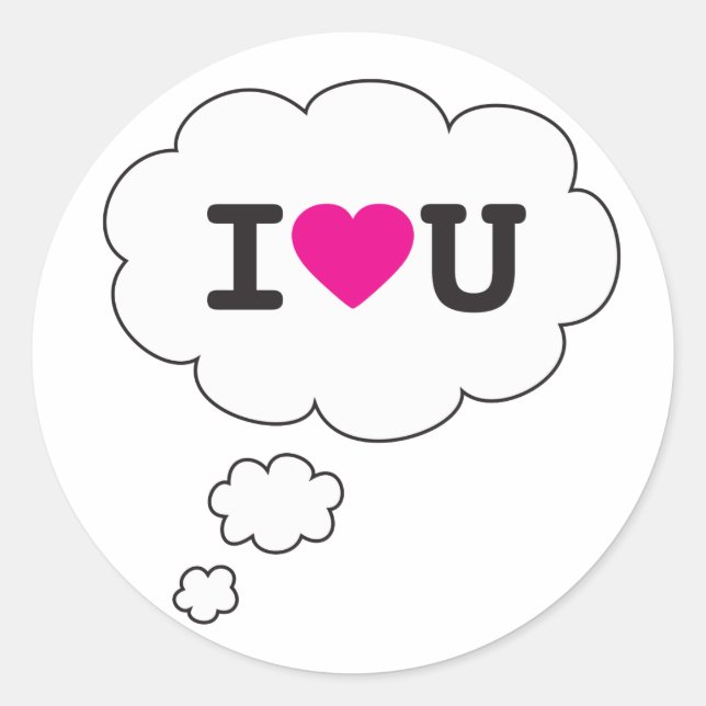 Sticker Rond je vous coeur (Devant)