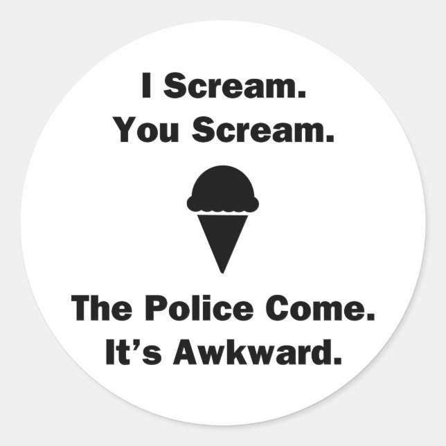 Sticker Rond Je Vous Crie (Devant)