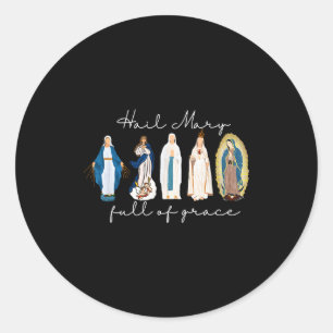 Sticker Rond Je vous salue Marie pleine de grâce, Vierge Marie,