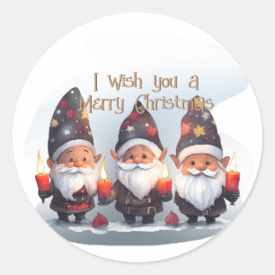 Sticker Rond Je vous souhaite un Joyeux Noël