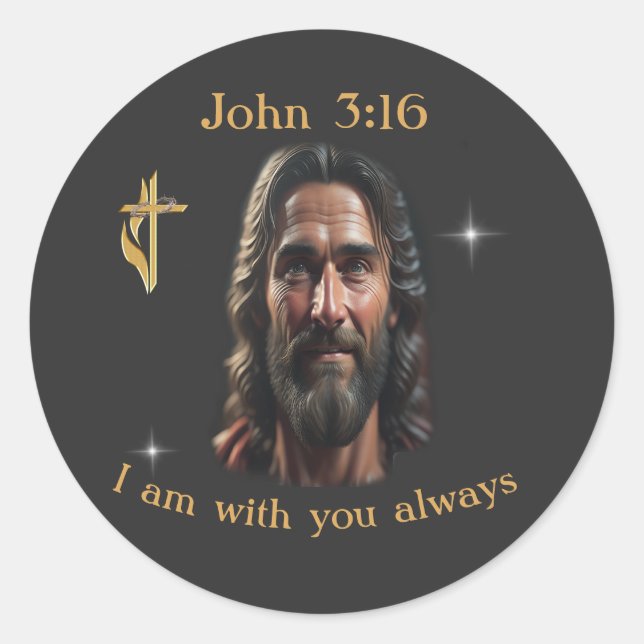 Sticker Rond Jean 3:16 (Devant)