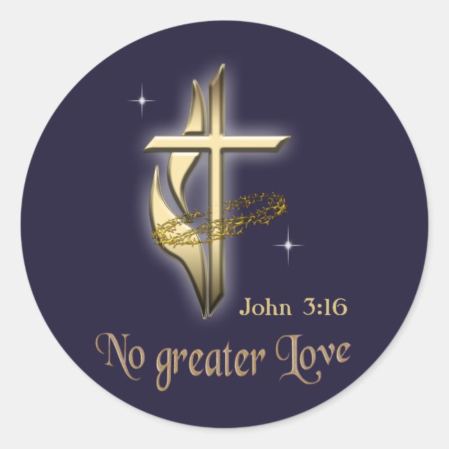 Sticker Rond Jean 3:16 (Devant)