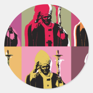 Sticker Rond Jean-Paul II