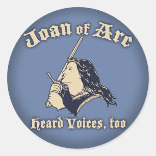 Sticker Rond Jeanne d'Arc a entendu des voix