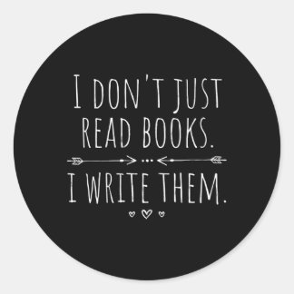 Sticker Rond J'écris des livres Auteur