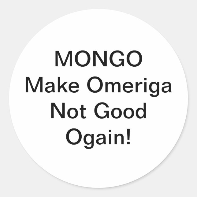 Sticker Rond Jeff Hankamer Artjunkhaus Drumpf de MONGO (Devant)