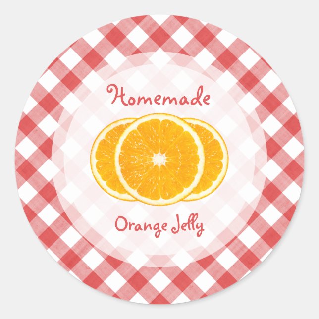 Sticker Rond Jelly à la confiture orange (Devant)