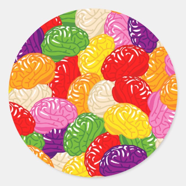 Sticker Rond Jelly Brains (Devant)