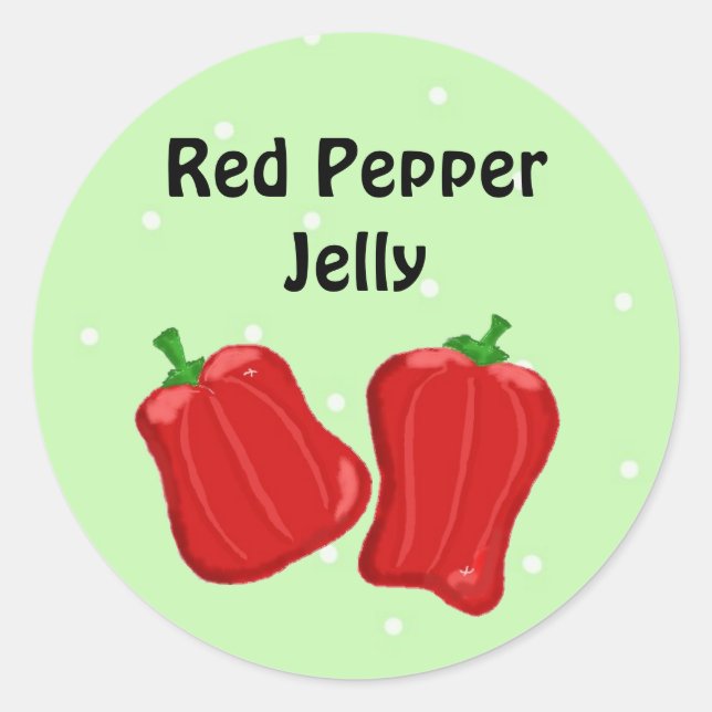 Sticker Rond Jelly de poivre rouge (Devant)