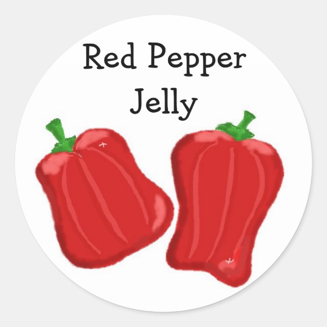 Sticker Rond Jelly de poivre rouge (Devant)