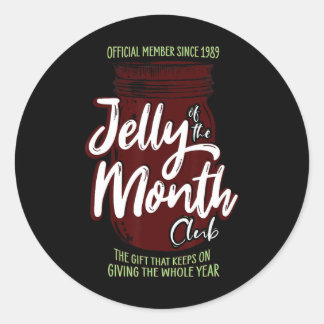 Sticker Rond Jelly Du Mois Club Amusants Hommes Et Femmes Chris