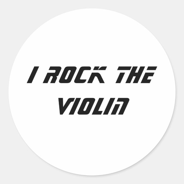 Sticker Rond J'enfonce le violon (Devant)