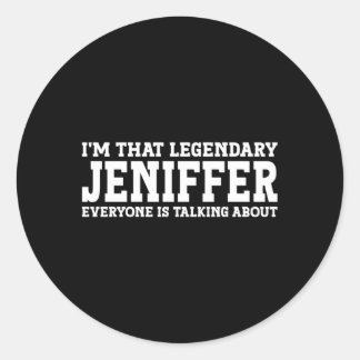 Sticker Rond Jeniffer Nom personnel Jeniffer