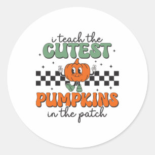 Sticker Rond J'Enseigne Les Citrouilles Les Plus Couteux Dans L