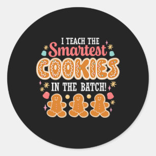 Sticker Rond J'Enseigne Les Cookies Les Plus Intelligents Dans 
