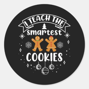 Sticker Rond J'Enseigne Les Cookies Les Plus Intelligents Ensei