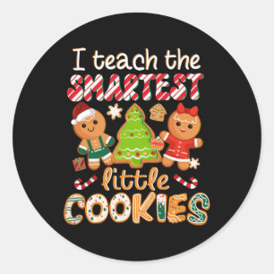 Sticker Rond J'Enseigne Les Petits Cookies Les Plus Intelligent