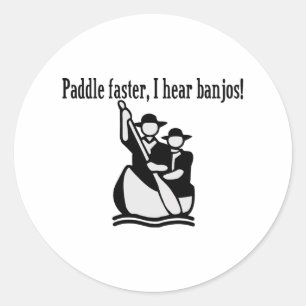 Sticker Rond J'entends des banjos