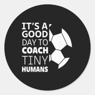 Sticker Rond J'entraîne des petits humains Drôle de coach de fo