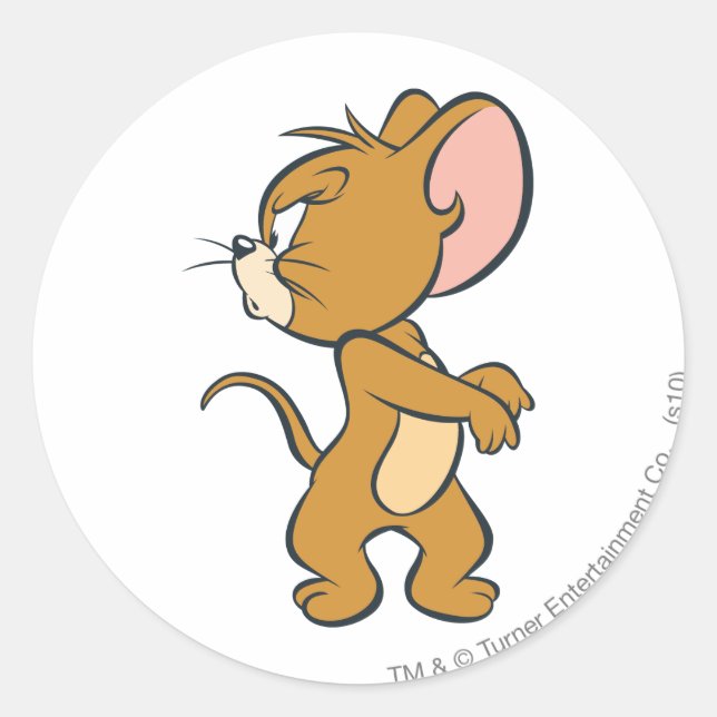 Sticker Rond Jerry Looking Back Annoyed (Devant)