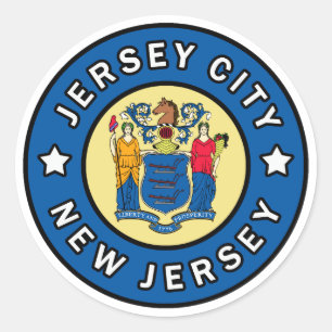 Sticker Rond Jersey City New Jersey