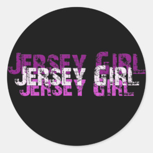 Sticker Rond JERSEY GIRL cadeaux & salutations