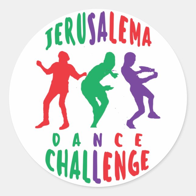 STICKER ROND JERUSALEMA DANCE DÉFI (Devant)