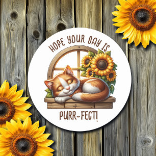 Sticker Rond J'espère que votre journée est parfaite Jeu de m