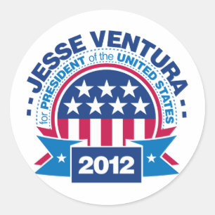 Sticker Rond Jesse Ventura pour le président 2012