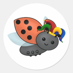 Sticker Rond Jester Ladybug