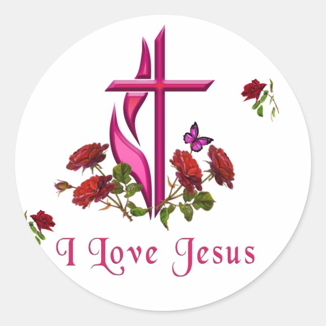 Sticker Rond Jésus (Devant)