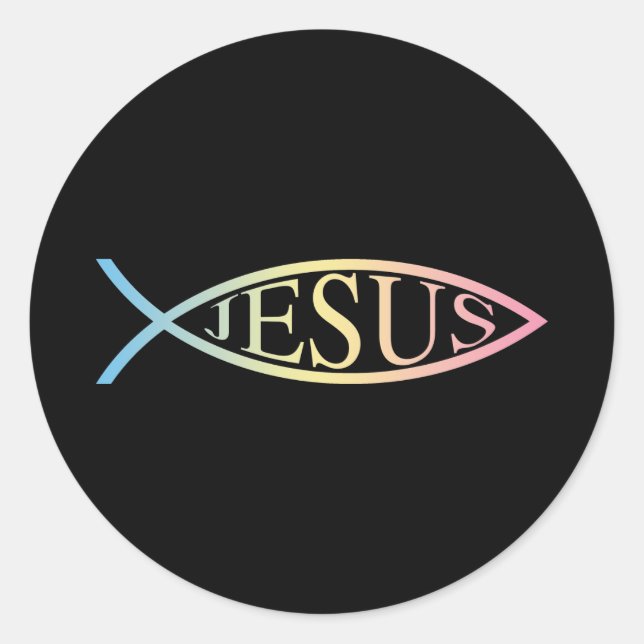 Sticker Rond Jésus (Devant)